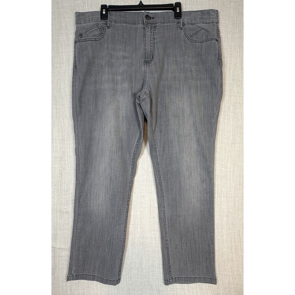 Mugsy Breezys Jeans MenGray Denim Faded Straight Stretch Preppy Tag 40x30